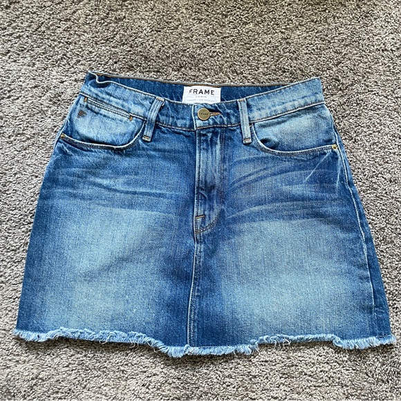 FRAME Denim Size 24 Blue Jean Skirt 100% Cotton - Picture 1 of 6